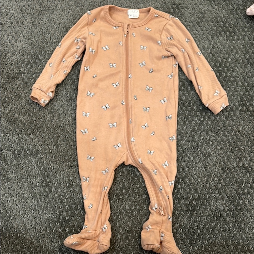 Petit Lem Butterfly Print on Ribbed Sirocco Sleeper (9m)